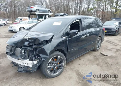 2022 Honda Odyssey Elite z USA, uszkodzony, nr VIN 5FNRL6H98NB002916